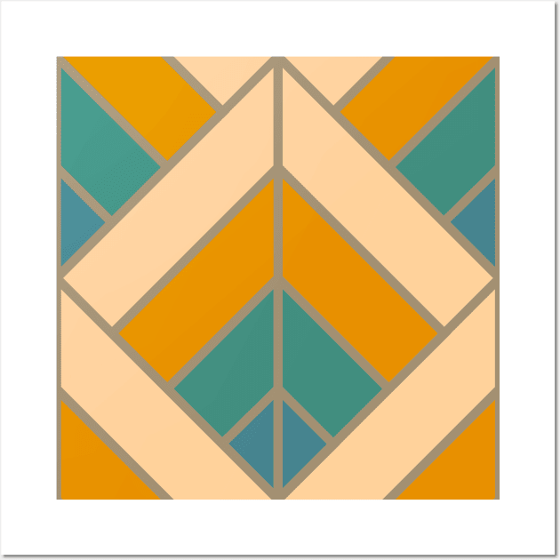 Geometric Pattern: Art Deco Diamond: Lily Wall Art by Red Wolf